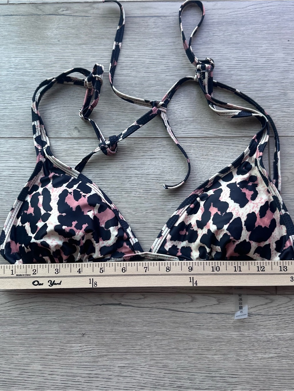 Women’s Large Leopard Print Bikini Set Triangle Top Cheeky Bottom - Picture 3 of 3